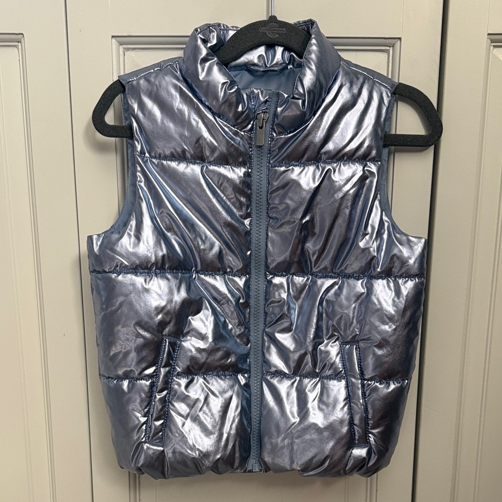 Old Navy Metallic Silver Kids Vest
